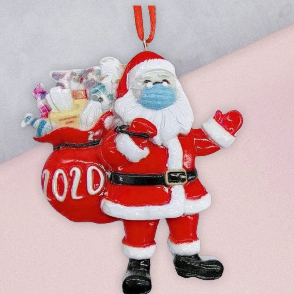 2020 Pandemic Christmas Santa Resin Tree Ornament🎄🌟